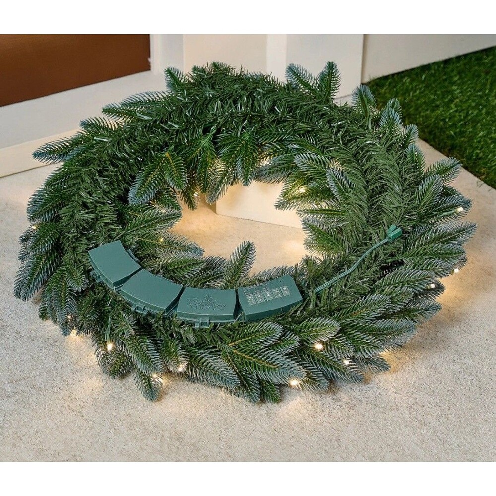 Bethlehem Lights Grand Radiance 24”Wreath with 3-in-1 LEDs Snow Spruce - Picture 2 of 2